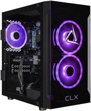 CLX SET Gaming Desktop - Intel Core i5 14400F 2.5GHz 10-Core Processor, 32GB DDR5 Memory, GeForce RTX 5060 8GB GDDR7 Graphics, 2TB NVMe M.2 SSD, WiFi, Win 11 Home 64-bit