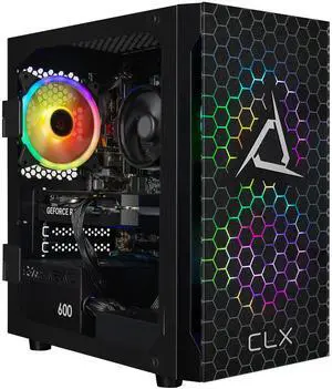 CLX SET Gaming Desktop - AMD Ryzen 5 8400F 4.2GHz 6-Core Processor, 32GB DDR5 Memory, GeForce RTX 5060 8GB GDDR7 Graphics, 2TB NVMe M.2 SSD, WiFi, Win 11 Home 64-bit