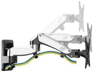 ERGONOMIC, UNIVERSAL FULL MOTION ARTICULATING GAS SPRING TV WALL MOUNT F150 CHROME FOR LED LCD FLAT PANEL SCREENS 17" TO 27 INCH MIN LOAD 5.5 LBS MAX 15.4 LBS