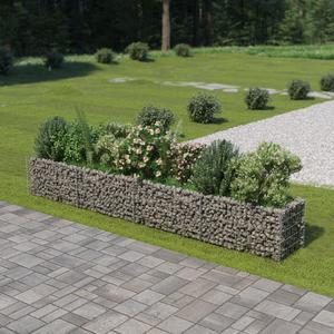 vidaXL Gabion Raised Bed Galvanized Steel 141.7" Raised Garden Bed Flower Box