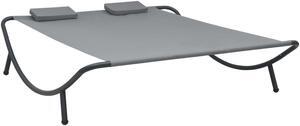 vidaXL Outdoor Chaise Lounge Patio Lounge Bed Sun Lounger Fabric Anthracite
