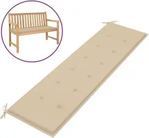 vidaXL Bench Cushion Water Repellent Garden Seat Cushion Beige Oxford Fabric