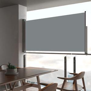 vidaXL Retractable Side Awning Outdoor Folding Privacy Screen 31.5"x118.1" Gray