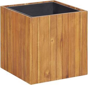 vidaXL Solid Acacia Wood Garden Raised Bed Pot 17.1"x17.1"x17.3" Planter Box