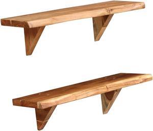 vidaXL Wall Shelves Floating Shelves Display Shelves Wall Mounted 3 Pcs Black