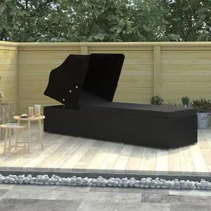 vidaXL Patio Lounge Chair Outdoor Chaise Lounge with Footrest Plastic Green