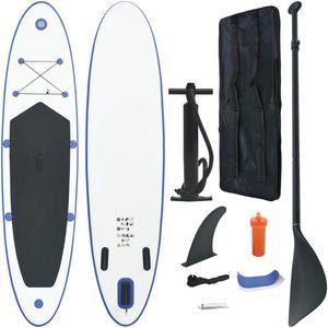 vidaXL Paddleboard Set with Accessories Inflatable Paddle board Blue and White