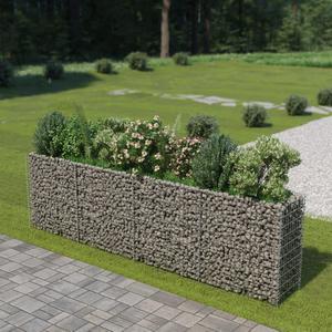 vidaXL Gabion Raised Bed Galvanized Steel 141.7" Raised Garden Bed Flower Box
