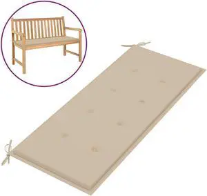 vidaXL Garden Bench Cushion Beige 120x50x4 cm Oxford Fabric