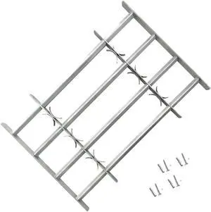 Adjustable Security Grille for Windows with 4 Crossbars 27.6"-41.3" Hardware Adjustable Security Grille for Windows with 4 Crossbars 27.6"-41.3" Hardware