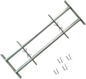 Adjustable Security Grille for Windows with 2 Crossbars 39.4"-59.1" Hardware Adjustable Security Grille for Windows with 2 Crossbars 39.4"-59.1" Hardware