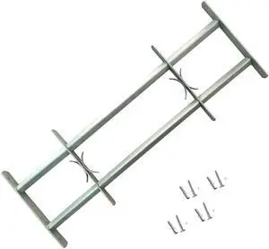 Adjustable Security Grille for Windows with 2 Crossbars 27.6"-41.3" Hardware Adjustable Security Grille for Windows with 2 Crossbars 27.6"-41.3" Hardware