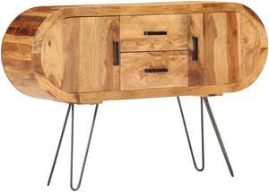 vidaXL Sideboard brown Solid Acacia wood, powder coated steel