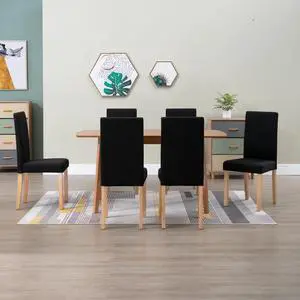 vidaXL Dining Chairs 4 Pcs Accent Dining Chair with Armrests Dark Gray Fabric