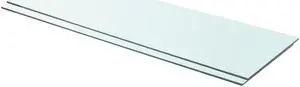 vidaXL Wall Shelf Floating Shelf Display Shelf Wall Mounted 2 Pcs Tempered Glass