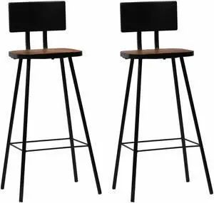 vidaXL Bar Stools Bar Counter Height Stool Island Stool 4 Pcs Solid Mango Wood