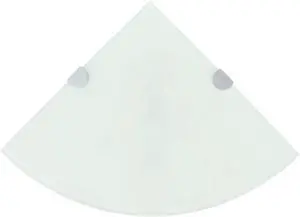 vidaXL Wall Corner Shelves Display Floating Corner Shelves 2 Pcs White Glass