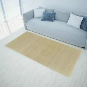 vidaXL Bamboo Rug Runner with Non-slip PVC Backing Floor Carpet Rectangular