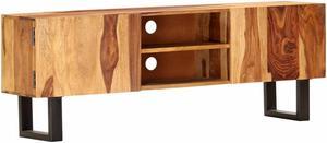 vidaXL TV Cabinet Brown Solid Acacia Wood 51.2x11.8x18.5 in TV Cabinet