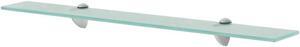 vidaXL Floating Shelf Glass 27.6"x3.9" Wall Hanging Mounted Displaying Shelf