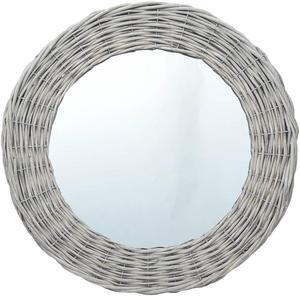 vidaXL Mirror Decorative Mirror Wall Mirror Bathroom Hallway Mirror Wicker Frame