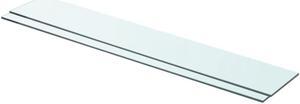 vidaXL Wall Shelf Floating Shelf Display Shelf Wall Mounted 2 Pcs Tempered Glass