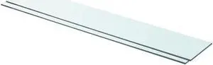 vidaXL Wall Shelf Floating Shelf Display Shelf Wall Mounted 2 Pcs Tempered Glass