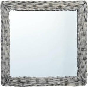 vidaXL Mirror Decorative Mirror Wall Mirror Bathroom Hallway Mirror Wicker Frame