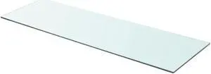vidaXL Shelf Panel Glass Clear 35.4"x11.8" Glass Sheet Plate Display Shelving