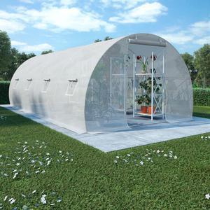 vidaXL Greenhouse Outdoor Grow House Green House with Base Frame Aluminum