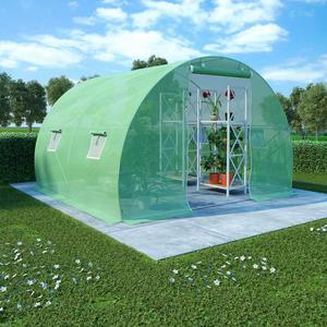 vidaXL Greenhouse with Steel Foundation 48.4 ftÂ² 10' Walk-In Plant Gardening