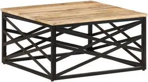 vidaXL Solid Mango Wood Coffee Table Tea Wooden Couch Side Table Furniture