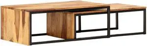 vidaXL Coffee Table Set of 2 Brown