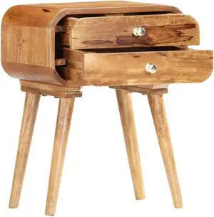 vidaXL Bedside Cabinet 16.9"x11.8"x22.8" Solid Mango Wood
