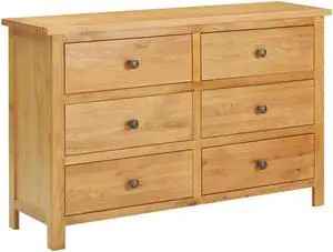 vidaXL Solid Oak Wood Chest of Drawers Drawer Side Storage Cabinet Sideboard vidaXL Solid Oak Wood Chest of Drawers Drawer Side Storage Cabinet Sideboard