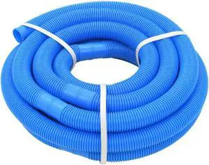 vidaXL Pool Hose Vacuum Hose with 4 Clamps Vacuum Cleaner Hose Blue 1.3" 32.5'