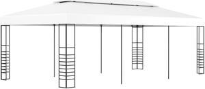 vidaXL Gazebo Pavilion Canopy Tent with Double Roof for Garden Backyard White