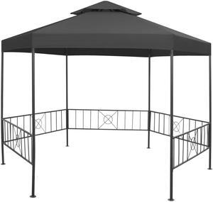 vidaXL Gazebo Canopy Tent Patio Pavilion Wedding Party Tent for Beach Anthracite