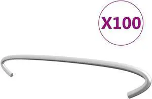 vidaXL Gabion Hook Hog Ring Galvanized Hook for Gabion 100 Pcs Galvanized Steel vidaXL Gabion Hook Hog Ring Galvanized Hook for Gabion 100 Pcs Galvanized Steel