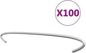vidaXL Gabion Hook Hog Ring Galvanized Hook for Gabion 100 Pcs Galvanized Steel