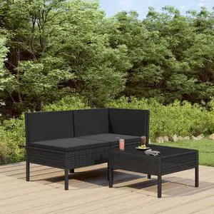vidaXL Patio Furniture Set 5 Piece Bench Seat with Table Solid Acacia Wood