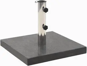 vidaXL Parasol Base Granite 66.1 lb Square Black Outdoor Umbrella Base Stand vidaXL Parasol Base Granite 66.1 lb Square Black Outdoor Umbrella Base Stand