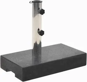 vidaXL Umbrella Base Patio Umbrella Stand Granite 55.1 lb Rectangular Black vidaXL Umbrella Base Patio Umbrella Stand Granite 55.1 lb Rectangular Black