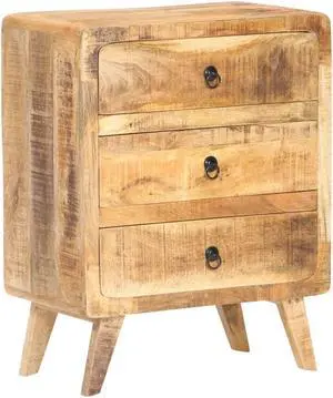 vidaXL Sideboard 23.6"x13.8"x29.5" Rough Mango Wood