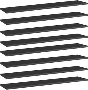 vidaXL Bookshelf Boards Wall Shelving Shelf 4 Pcs Concrete Gray Engineered Wood
