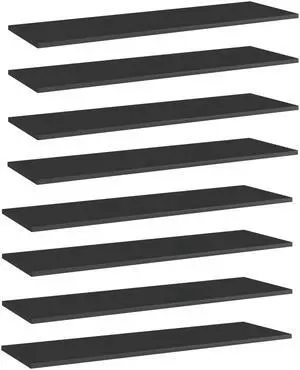 vidaXL Bookshelf Boards Wall Shelving Unit 4 Pcs Concrete Gray Engineered Wood