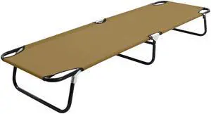 vidaXL Patio Lounge Chair Outdoor Chaise Lounge Chair Sunlounger Taupe Steel