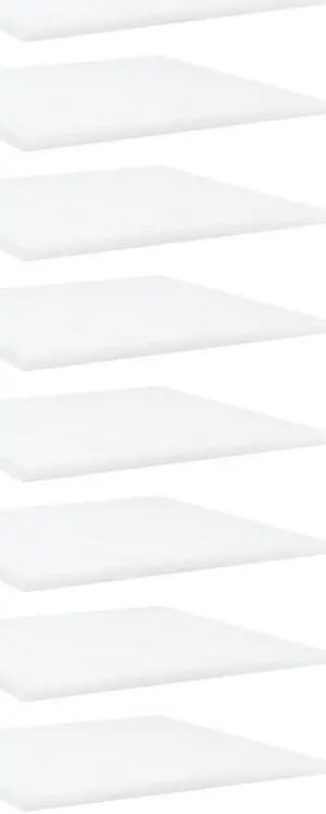 vidaXL Floating Shelf Wall Mounted Bookshelf Board 8 Pcs White Engineered Wood