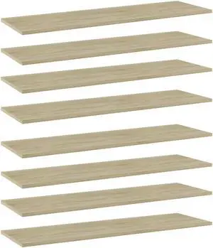 vidaXL Floating Shelves Wall Shelving Unit 8 Pcs Sonoma Oak Engineered Wood
