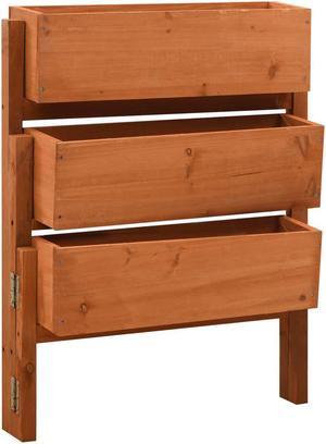 vidaXL Planter Foldable Flower Box Raised Garden Bed Planter Solid Firwood